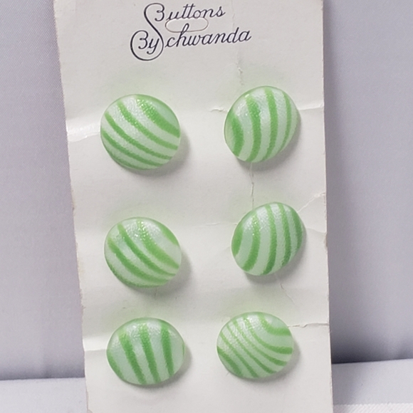 Vintage 1950's Candy Stripe Buttons - Picture 9 of 10